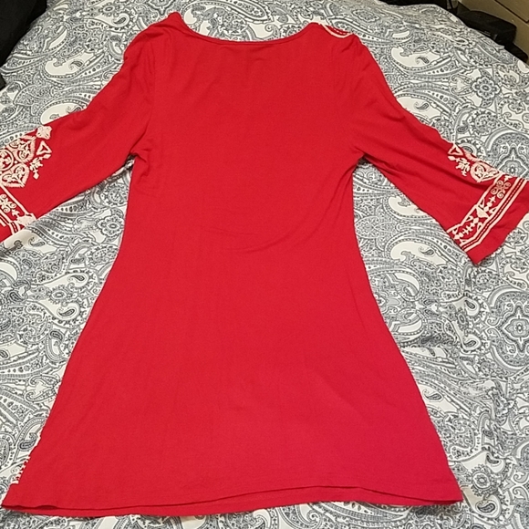 Red, fun party dress, women's lrg - Picture 4 of 5
